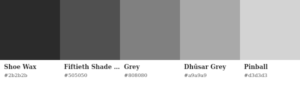 Grayscale swatches
